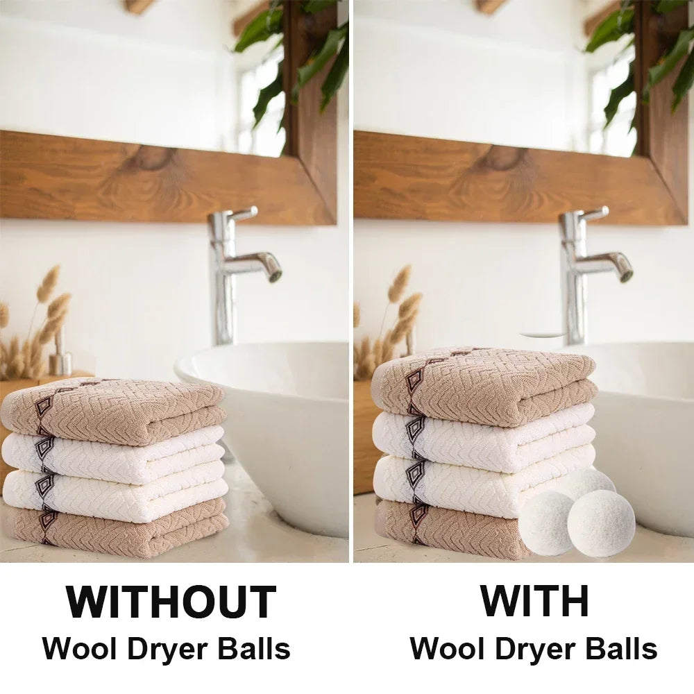 Eco-Friendly Wool Dryer Balls | Reusable Natural Fabric Softener | Reduce Drying Time & Static