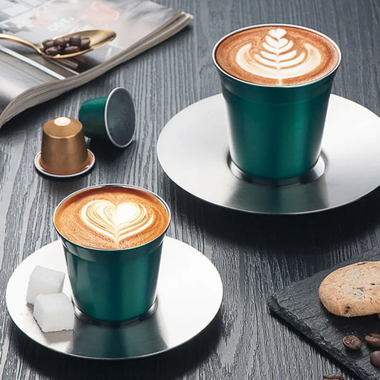 Double-Walled Stainless Steel Espresso Cups – Reusable & Insulated Coffee Mugs