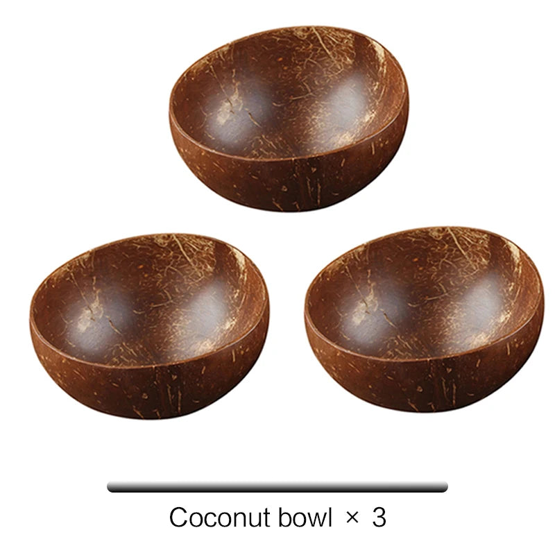 Handmade Natural Coconut Bowl – Eco-Friendly & Sustainable | Perfect for Rice, Salad, Dessert & Snacks