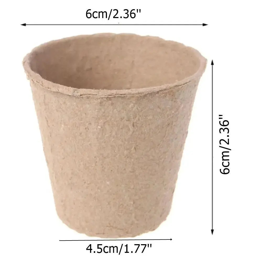 10PCS Biodegradable Fiber Planting Pots – Eco-Friendly Seedling Starter