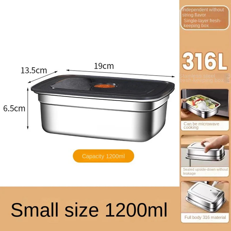 304 Stainless Steel Leak-Proof Lunch Box – High Capacity, Insulated & Eco-Friendly Food Storage