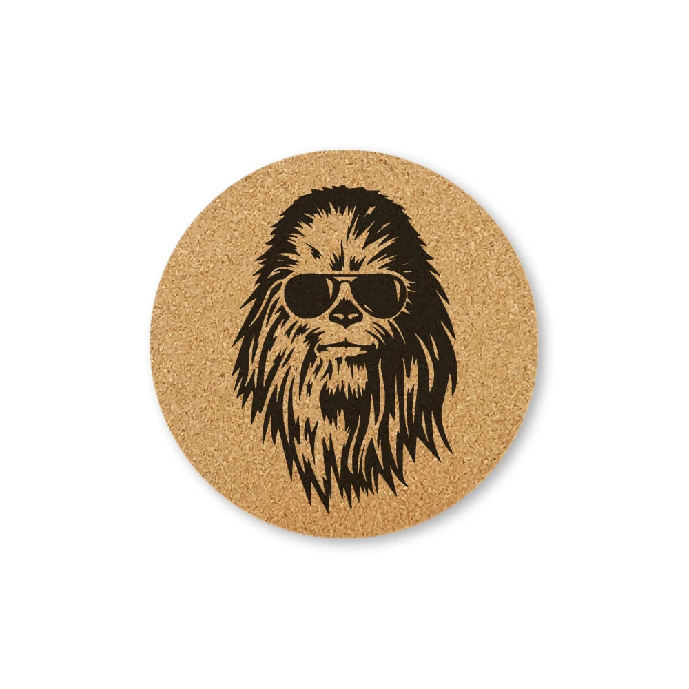 Star Wars Engraved Cork Coasters – Eco-Friendly Drink Mats for Coffee & Tea (Set of 2)