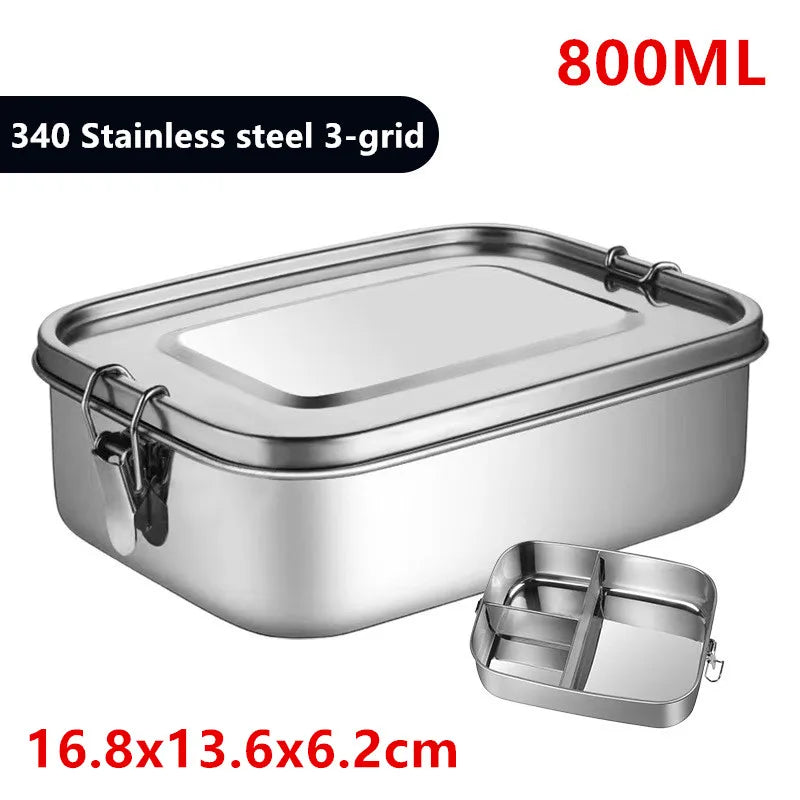 304 Stainless Steel Leakproof Lunch Box – Large Capacity, Thermal Insulated, & Microwavable