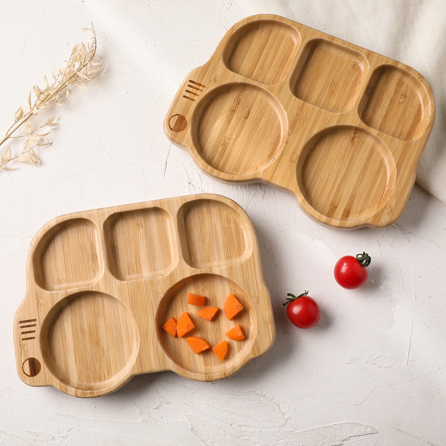 Baby Bamboo Suction Plate Set | Eco-Friendly & BPA-Free Baby Feeding Tableware