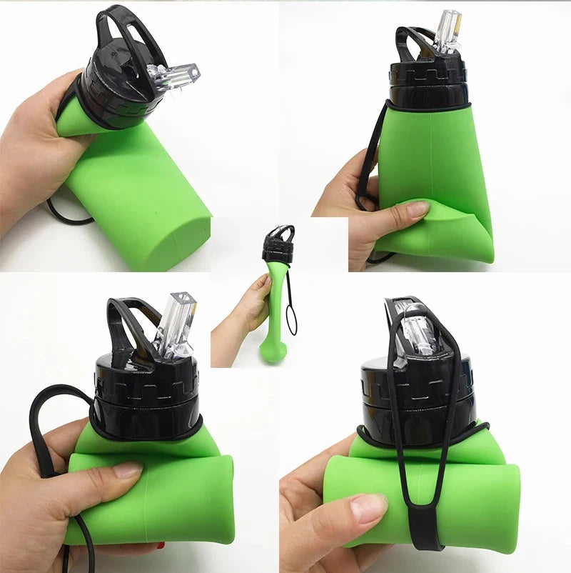 Collapsible Silicone Water Bottle – BPA-Free, Eco-Friendly & Reusable for Travel, Hiking & Sports