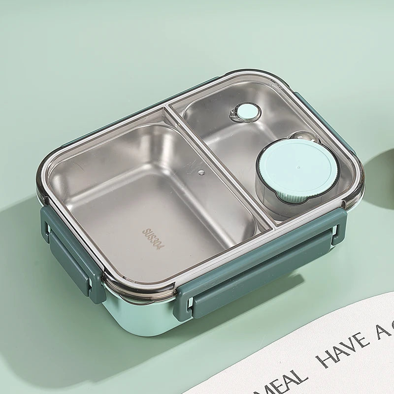 Stainless Steel Leakproof Lunch Box – Eco-Friendly, Insulated Food Container with Cutlery