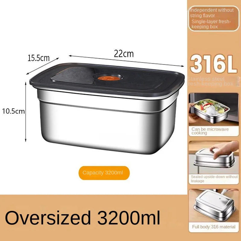 304 Stainless Steel Leak-Proof Lunch Box – High Capacity, Insulated & Eco-Friendly Food Storage