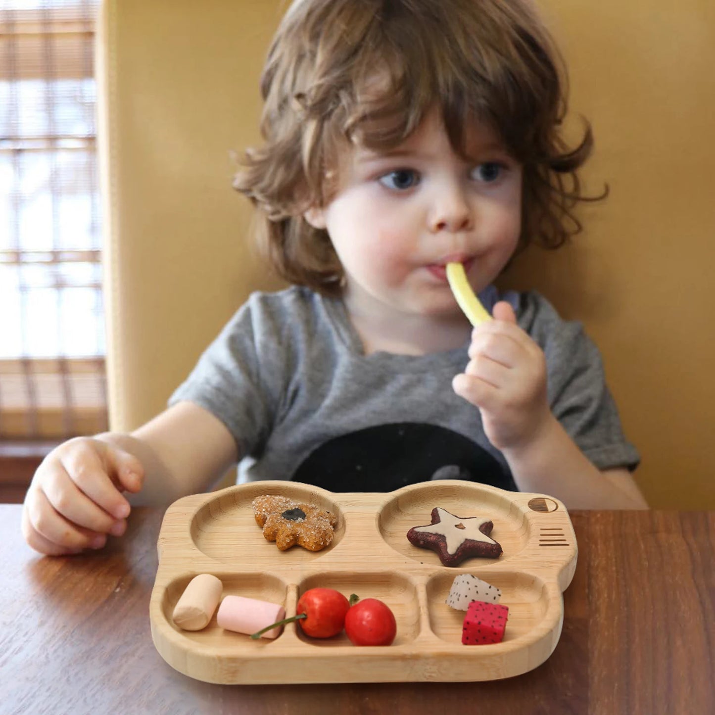 Baby Bamboo Suction Plate Set | Eco-Friendly & BPA-Free Baby Feeding Tableware