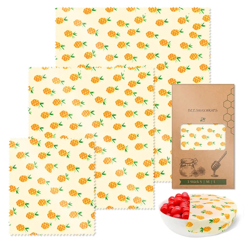 Eco-Friendly Beeswax Food Preservation Wraps – Reusable, Plastic-Free, Biodegradable