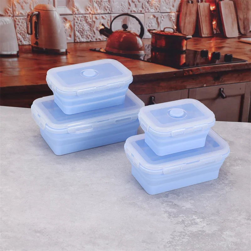 Collapsible Silicone Food Containers | Portable, Leakproof & Eco-Friendly Bento Box