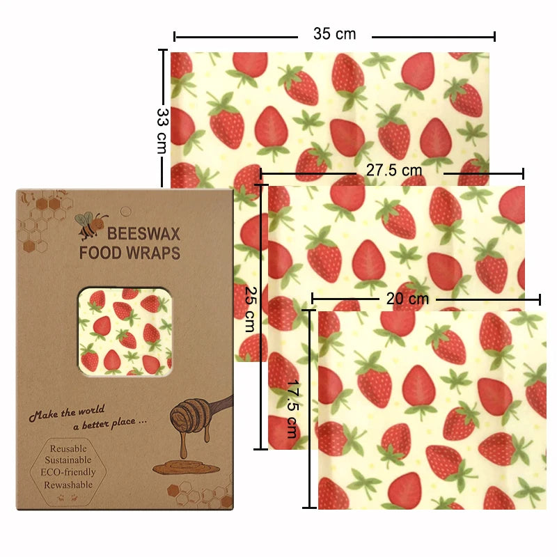 Eco-Friendly Reusable Beeswax Food Wraps – Custom Made Organic Cotton Cling Wraps for Food Storage