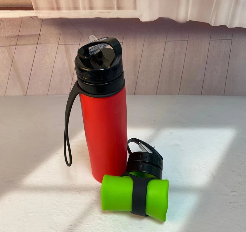 Collapsible Silicone Water Bottle – BPA-Free, Eco-Friendly & Reusable for Travel, Hiking & Sports