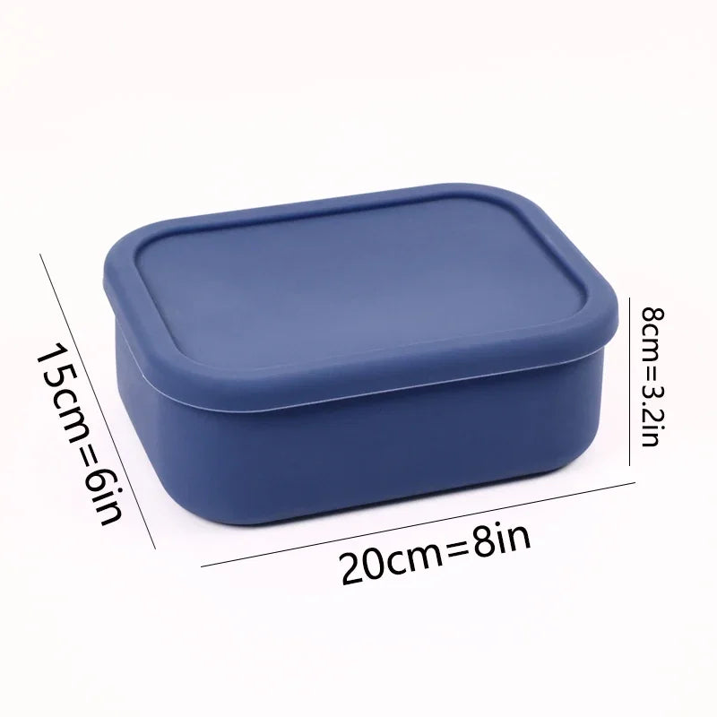 Eco-Friendly Silicone Bento Lunch Box for Kids | Leakproof, Reusable & Microwavable | Safe & Portable Food Storage for School, Picnic, and Meal Prep