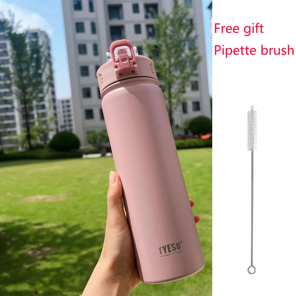 750ml Stainless Steel Thermos Bottle | Insulated Water Tumbler with Straw – Eco-Friendly & Reusable