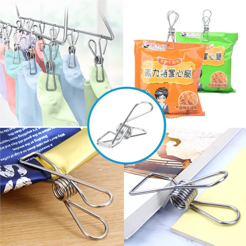 10/20/40PCS Stainless Steel Clothes Pegs – Durable & Eco-Friendly Metal Clips