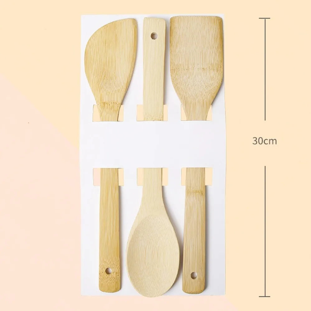 3-Piece Bamboo Cookware Set – Eco-Friendly Kitchen Utensils & Non-Stick Safe