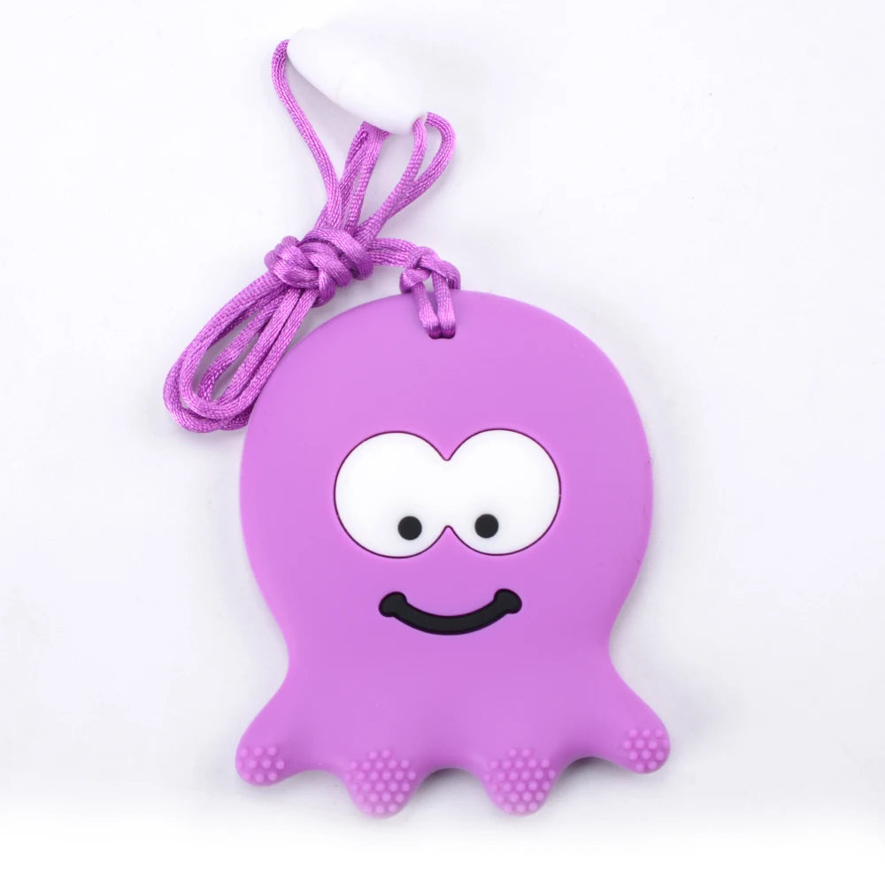 Baby Silicone Teether Necklace | Chewy Sensory Pendant | Oral Motor Therapy for Autism & ADHD