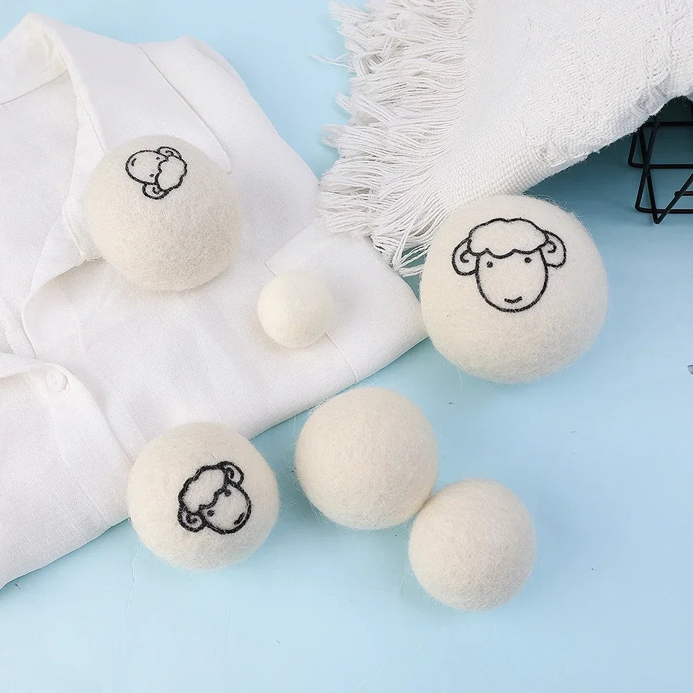 Eco-Friendly Wool Dryer Balls | Reusable Natural Fabric Softener | Reduce Drying Time & Static