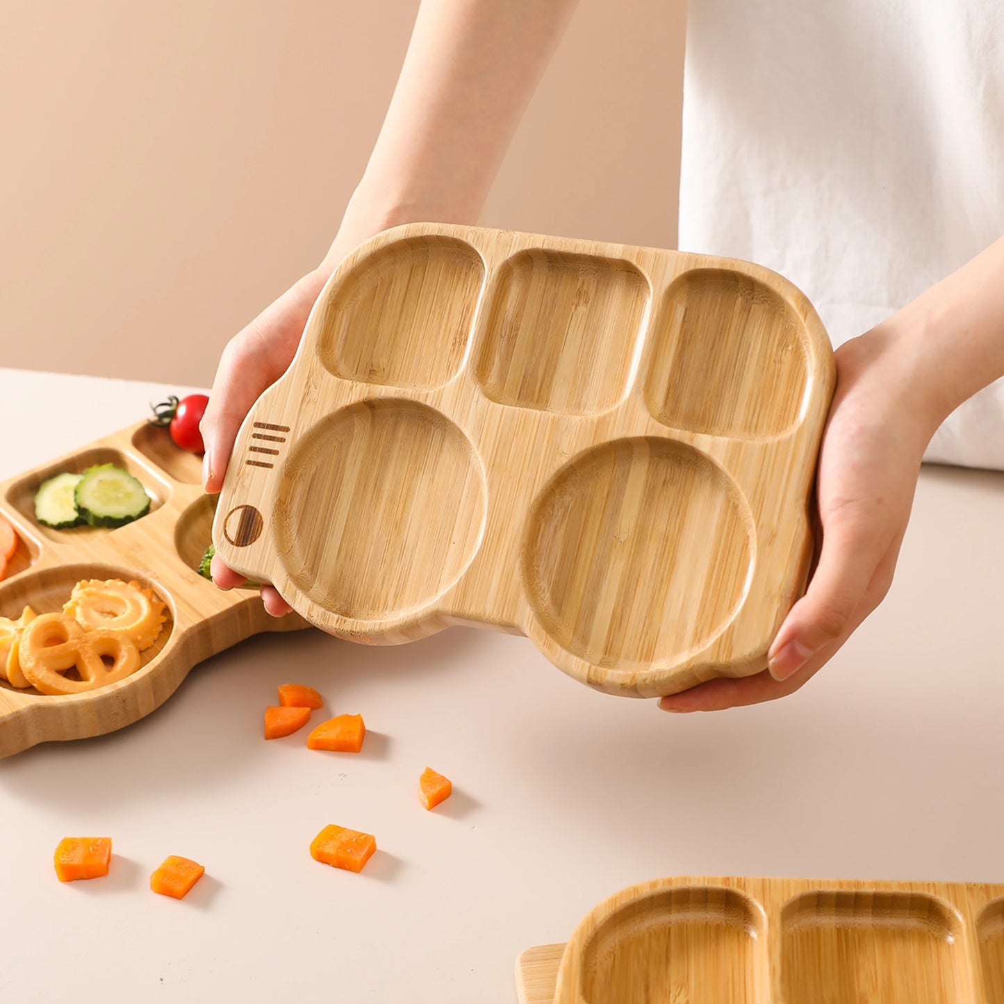 Baby Bamboo Suction Plate Set | Eco-Friendly & BPA-Free Baby Feeding Tableware