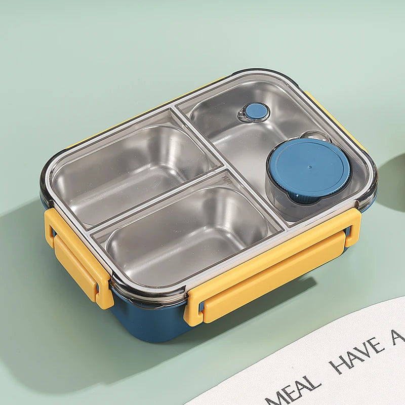 Stainless Steel Leakproof Lunch Box – Eco-Friendly, Insulated Food Container with Cutlery