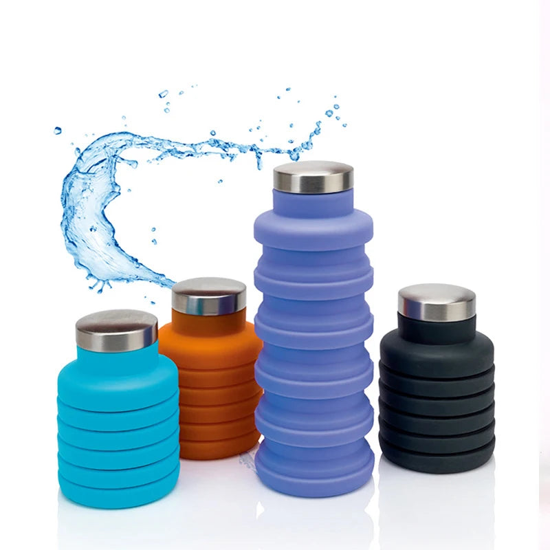 Collapsible Silicone Water Bottle – Portable, BPA-Free & Eco-Friendly for Travel, Sports & Outdoor Use