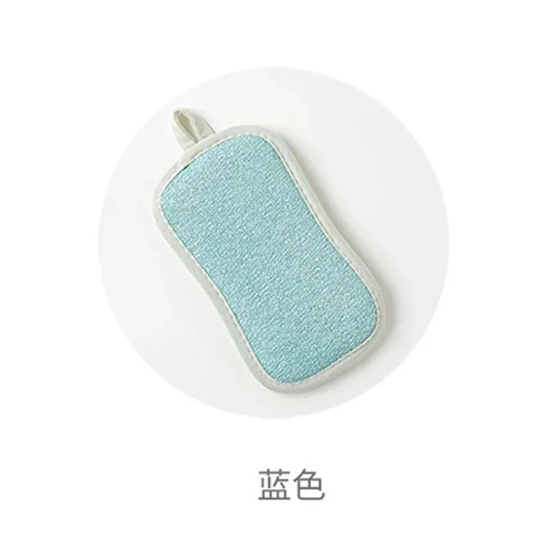 Double-Sided Reusable Microfiber Dishwashing Sponge – Eco-Friendly Kitchen Cleaning Pad