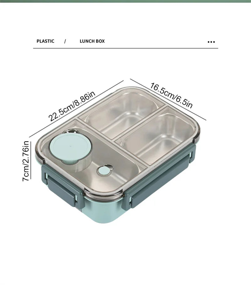 Stainless Steel Leakproof Lunch Box – Eco-Friendly, Insulated Food Container with Cutlery