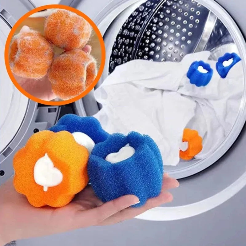 Magic Laundry Balls - Eco-Friendly Hair & Lint Removal for Clothes, Reusable Foam Laundry Helper (Set of 3 or 10)