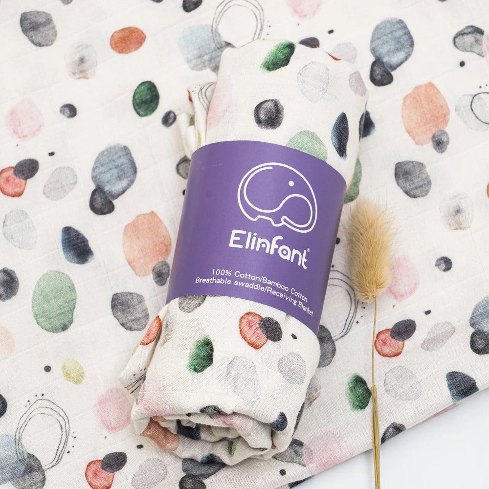 Baby Swaddle Blanket - Soft & Breathable Bamboo Cotton Digital Print Swaddle for Babies