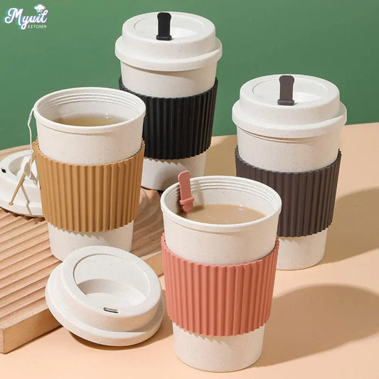 Eco-Friendly Wheat Straw Coffee Cup – Reusable, Lightweight & Insulated Travel Mug