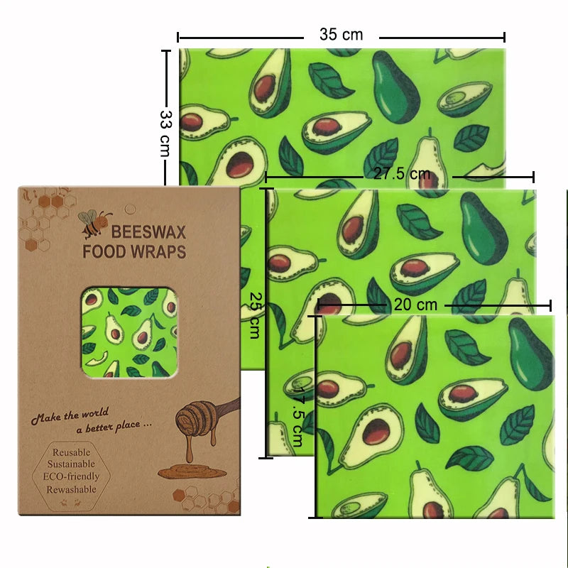 Eco-Friendly Reusable Beeswax Food Wraps – Custom Made Organic Cotton Cling Wraps for Food Storage