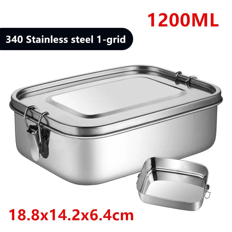 304 Stainless Steel Leakproof Lunch Box – Large Capacity, Thermal Insulated, & Microwavable