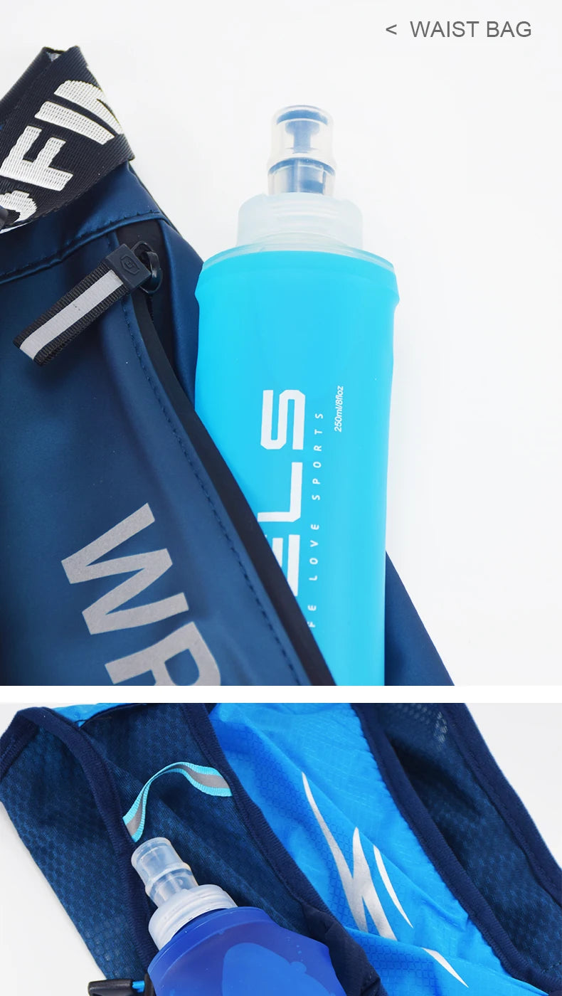 WRELS Soft TPU Folding Water Bottle | BPA-Free Hydration Flask for Running, Hiking & Cycling