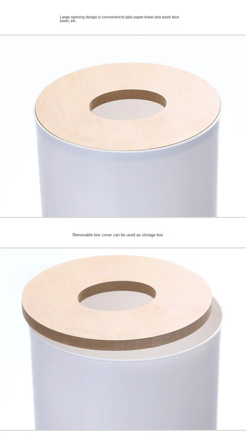 Eco-Friendly Bamboo Tissue Box – Minimalist Japanese Style Roll Paper Holder | Sustainable Home Décor