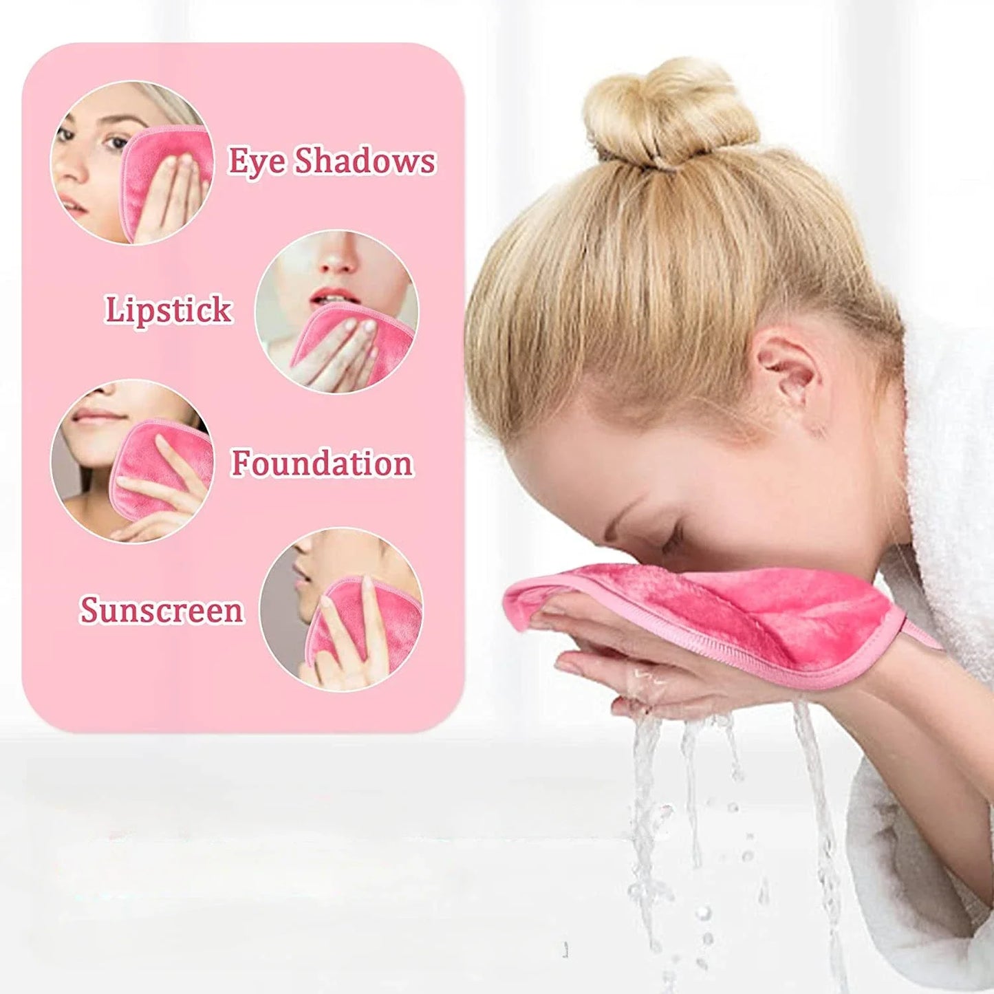 Reusable Microfiber Makeup Remover Cloth | Eco-Friendly Face Cleansing Towel | Soft & Gentle on Skin