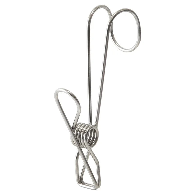 5/10/20PCS Stainless Steel Long Tail Hook Clips – Durable & Multi-Purpose