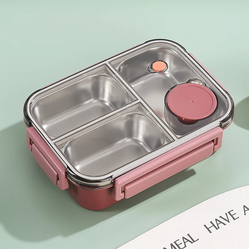 Stainless Steel Leakproof Lunch Box – Eco-Friendly, Insulated Food Container with Cutlery