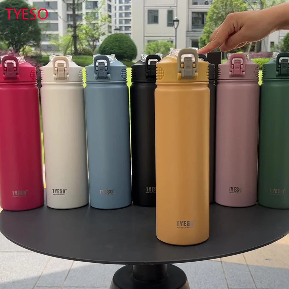 750ml Stainless Steel Thermos Bottle | Insulated Water Tumbler with Straw – Eco-Friendly & Reusable