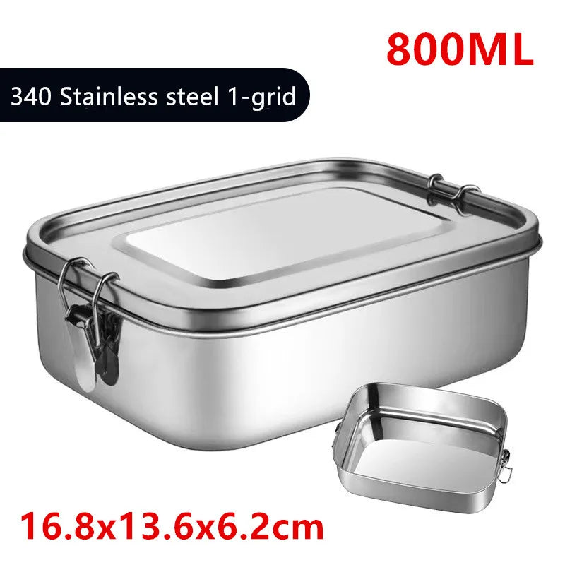 304 Stainless Steel Leakproof Lunch Box – Large Capacity, Thermal Insulated, & Microwavable