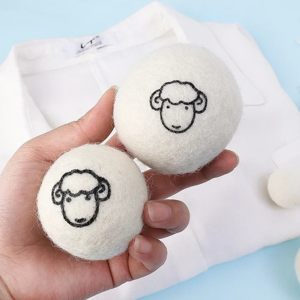 Eco-Friendly Wool Dryer Balls | Reusable Natural Fabric Softener | Reduce Drying Time & Static