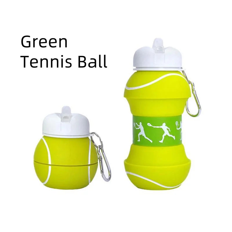 Foldable Silicone Sports Water Bottle – 550ml Leakproof & Portable for Kids & Outdoor Activities