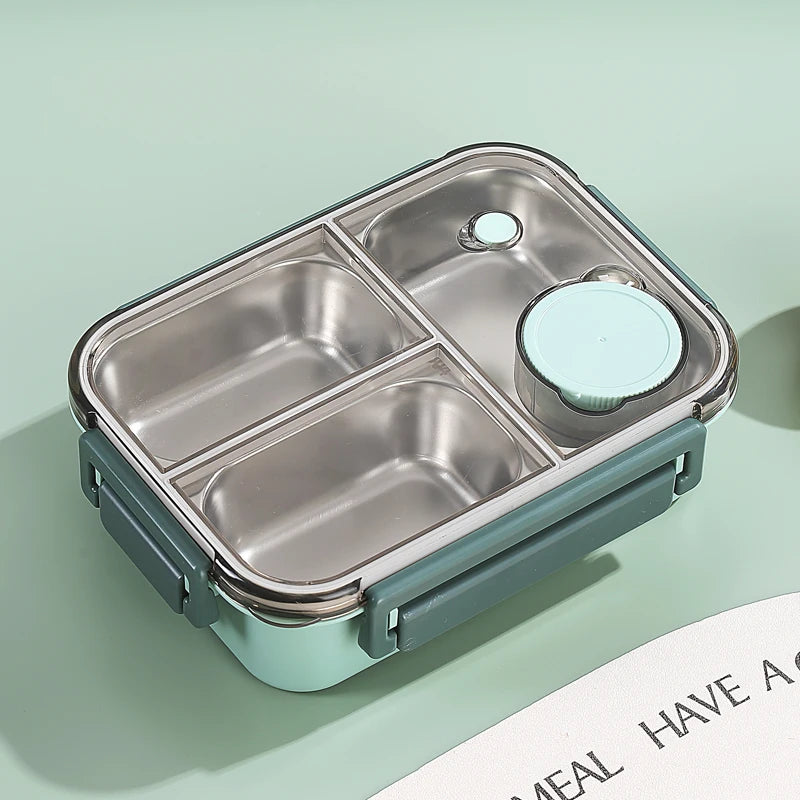 Stainless Steel Leakproof Lunch Box – Eco-Friendly, Insulated Food Container with Cutlery