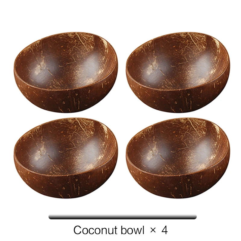 Handmade Natural Coconut Bowl – Eco-Friendly & Sustainable | Perfect for Rice, Salad, Dessert & Snacks