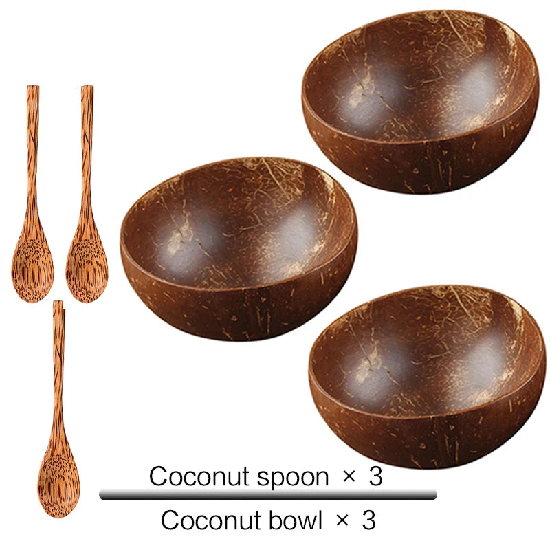 Handmade Natural Coconut Bowl – Eco-Friendly & Sustainable | Perfect for Rice, Salad, Dessert & Snacks