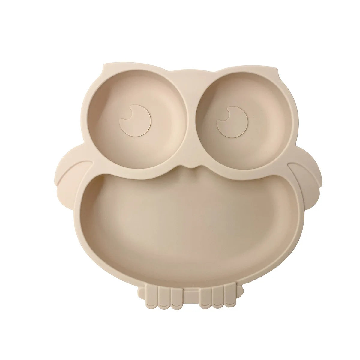 Silicone Baby Suction Plate | Cute Owl Design | BPA-Free Toddler Feeding Bowl