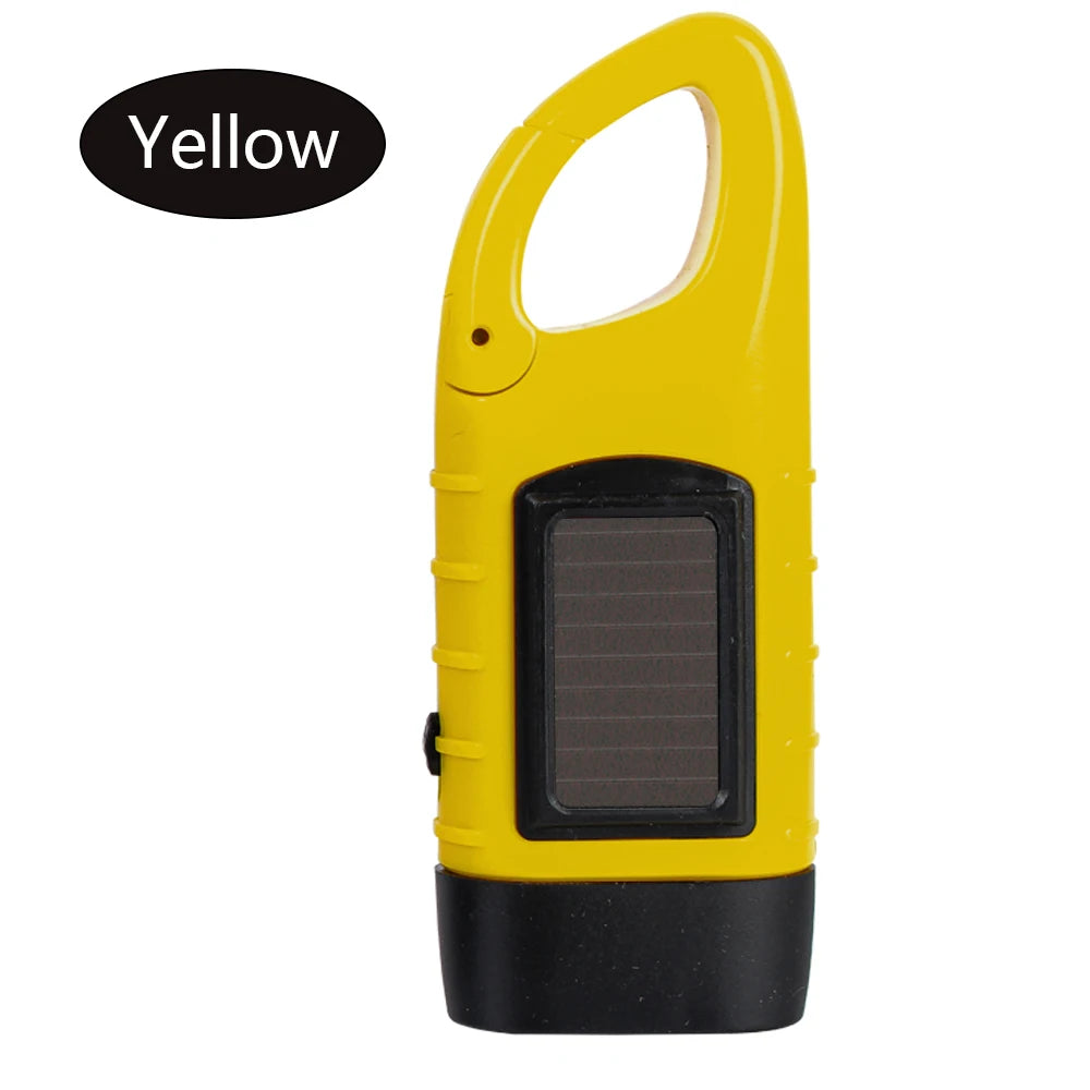 LED Hand Crank Flashlight – 1000 Lumens, Solar & Manual Charging, Waterproof, Self-Defense & Shock-Resistant, 200-500m Lighting Distance