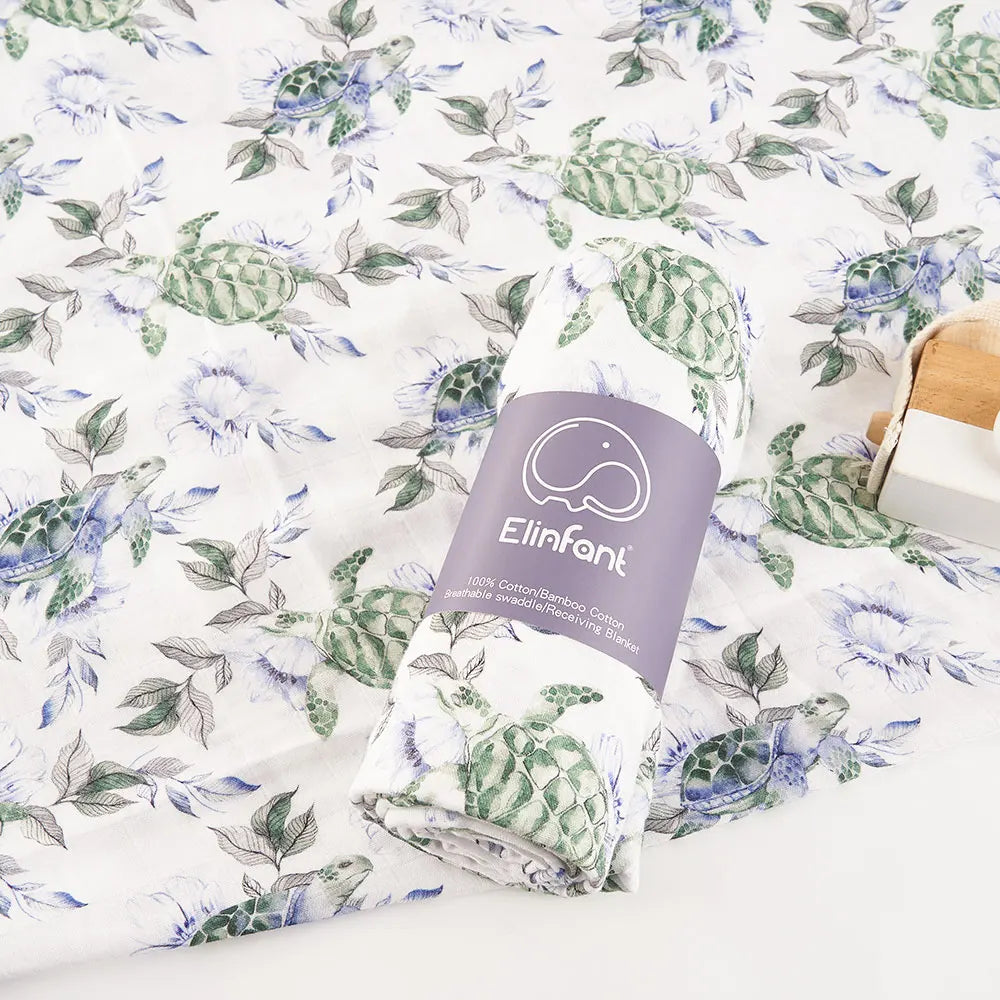 Baby Swaddle Blanket - Soft & Breathable Bamboo Cotton Digital Print Swaddle for Babies