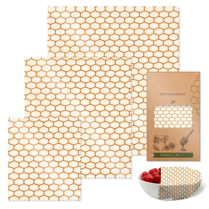 Eco-Friendly Beeswax Food Preservation Wraps – Reusable, Plastic-Free, Biodegradable