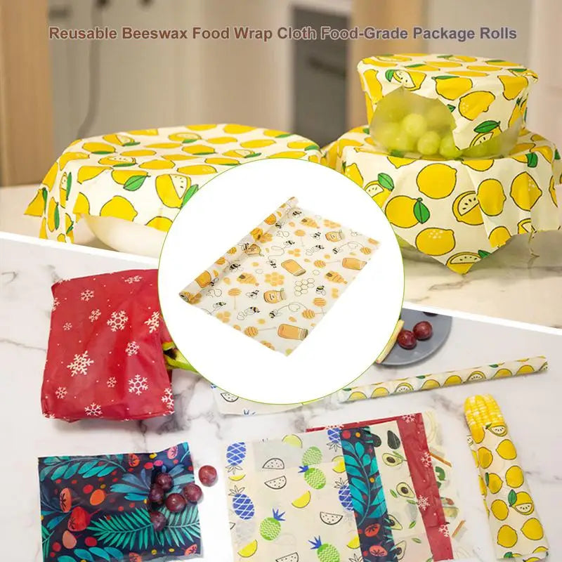 Reusable Beeswax Food Wrap Roll | Cut-to-Size Organic Cotton Wrap | Eco-Friendly Alternative to Plastic