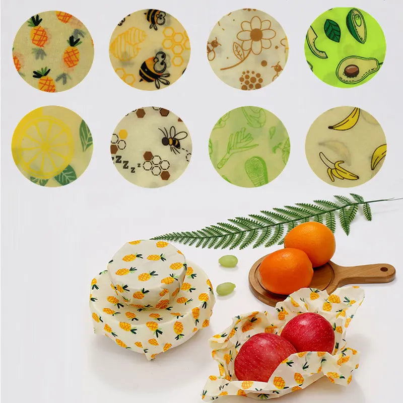 Eco-Friendly Reusable Beeswax Food Wraps – Custom Made Organic Cotton Cling Wraps for Food Storage